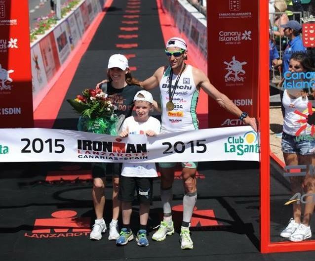 Alessandro Degasperi, vincitore dell’Ironman Lanzarote… con la famiglia
